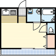 1K間取り図